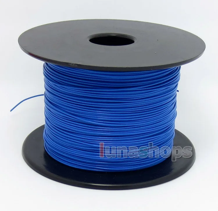 LN004497 Blue 100m 26AWG  99.9% Acrolink Pure OCC Signal  Wire Cable 19/0.1mm2 Dia:0.8mm For DIY