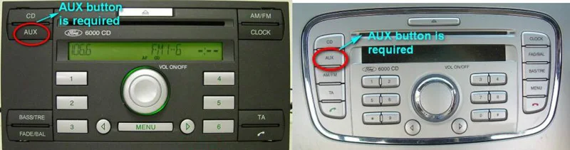 Biurlink 6000 CD Gerät Bluetooth 5,0 Aux Audio Adapter Mikrofon Freisprecheinrichtung Kit Für Ford 6000CD Stereo – Detail 1