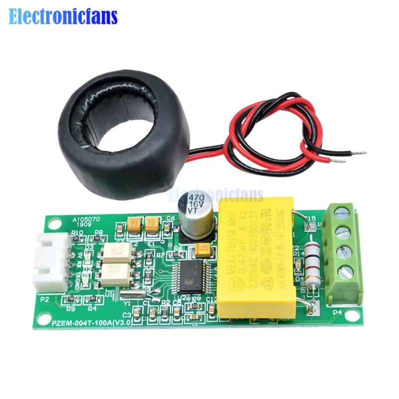 AC Digital Multifunction Meter Watt Power Volt Amp TTL Current Test Module PZEM-004T With Coil 0-100A 80-260V AC For Arduino