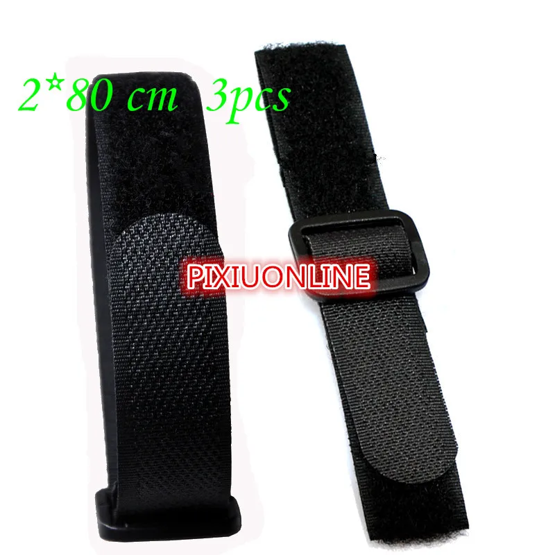

3PCS/LOT YT1140 Black Cable Tie Wide 2 cm Length 80 cm Drop Shipping Hookloop Nylon Fastening Tape Magic Tape Strap