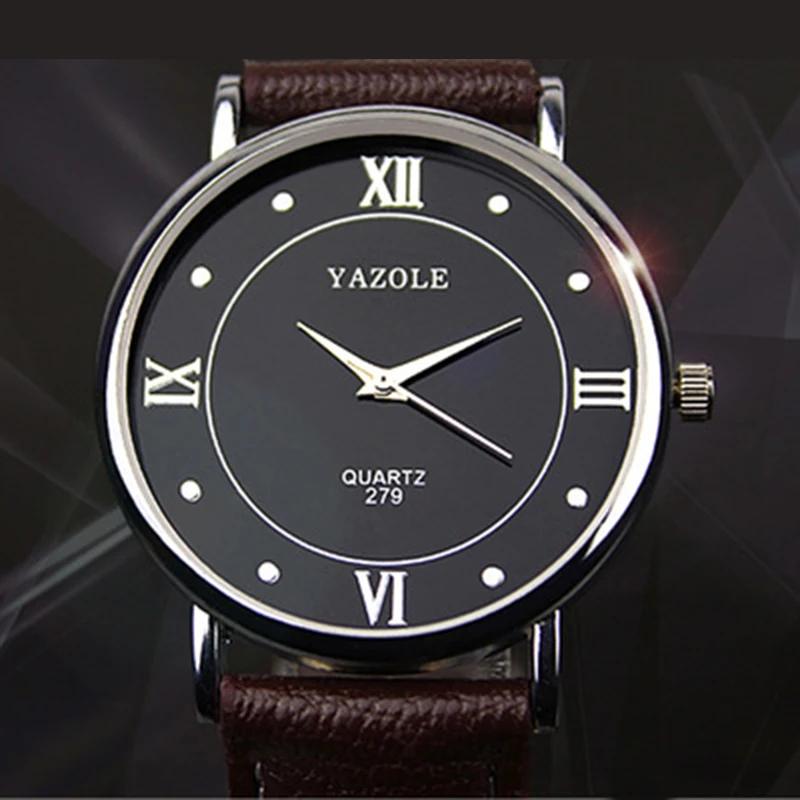 Top Brand YAZOLE Wrist Watch Men Watch Fashion Men\'s Watch Leather Waterproof Watches Clock relogio masculino erkek kol saati