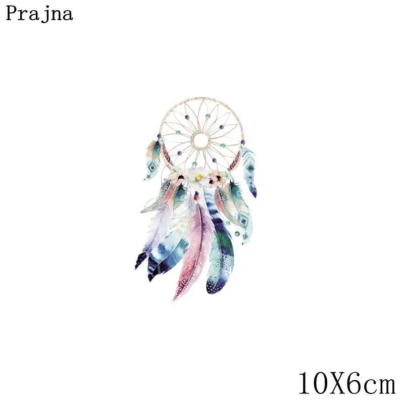 Prajna Dreamcatcher Ironing Stickers Unicorn Pyrograph Iron-On Transfers PVC Patch Heat Transfer Vinyl For Clothes Wholesale