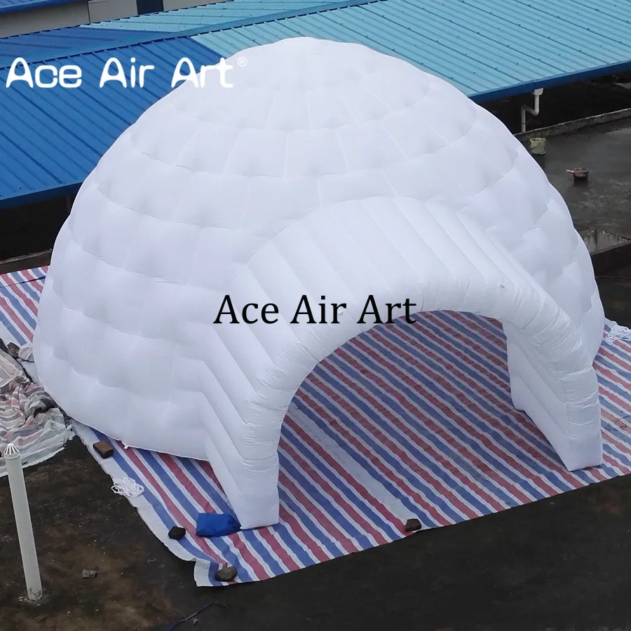 

Customized 6m Large Inflatable Ice Igloo Tent Two Doors Dome Tent Roof Marquee for Exhibition Made in China