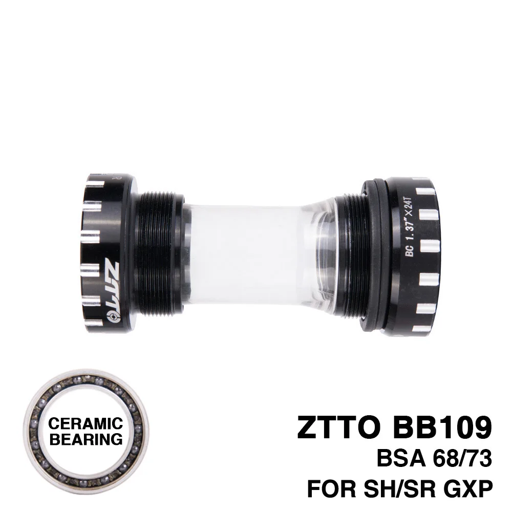 

ZTTO CERAMIC Bearing BB109 BSA68 BSA 73 MTB Road bike External Bearing Bottom Brackets for Parts 24mm BB 22mm GXP Crankset