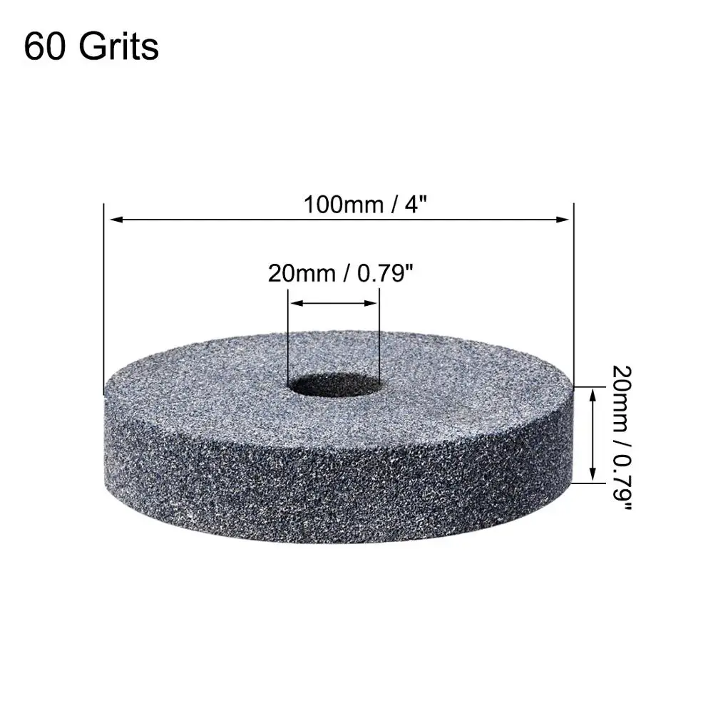 Uxcell 4/5 Inch Bench Grinding Wheel Polishing Pad Grinding Disc Stone Surface Grinding Ceramic Metal Grinder Rotating Tool