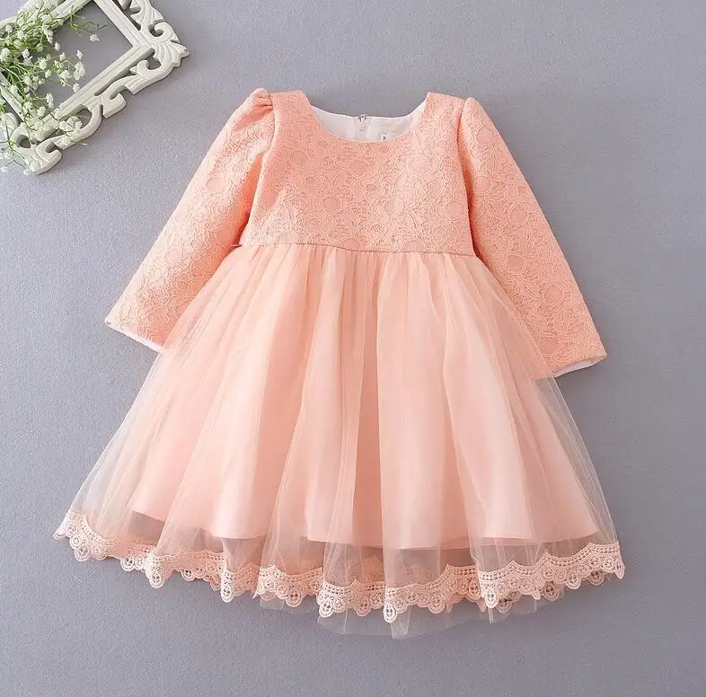 Winter Newborn Baby Girl Dress Wedding Baptism vestido bebe infant Dress Princess Bow 1- 2 year Birthday tutu dress girl Clothes