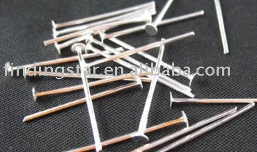 

FREE SHIPPING 2000PCS Silver Plated HEAD PIN findings 28 x 0.7mm M185