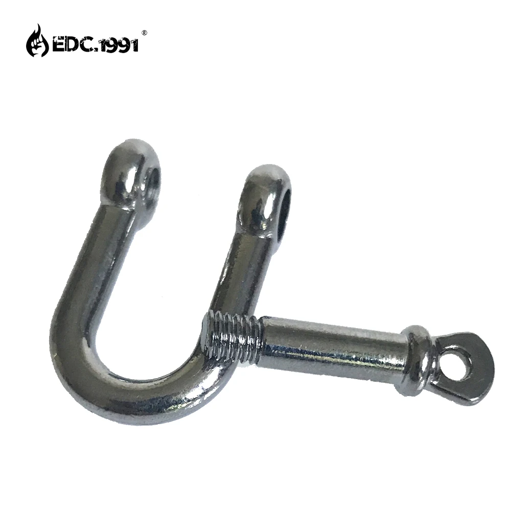 EDC.1991 10PCS Stainless Steel U Shape Shackle Anchor Shackle Adjustable Outdoor Rope Paracord Bracelet Buckle Outdoor Tool