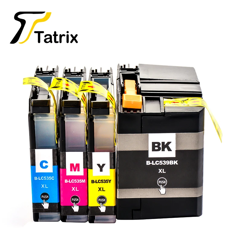 4PK LC539 LC539XL BK LC535 LC535XL C/M/Y Volledige Compatibel Inktcartridge Voor Brother DCP-J100/DCP-J105/MFC-J200 InkBenefit