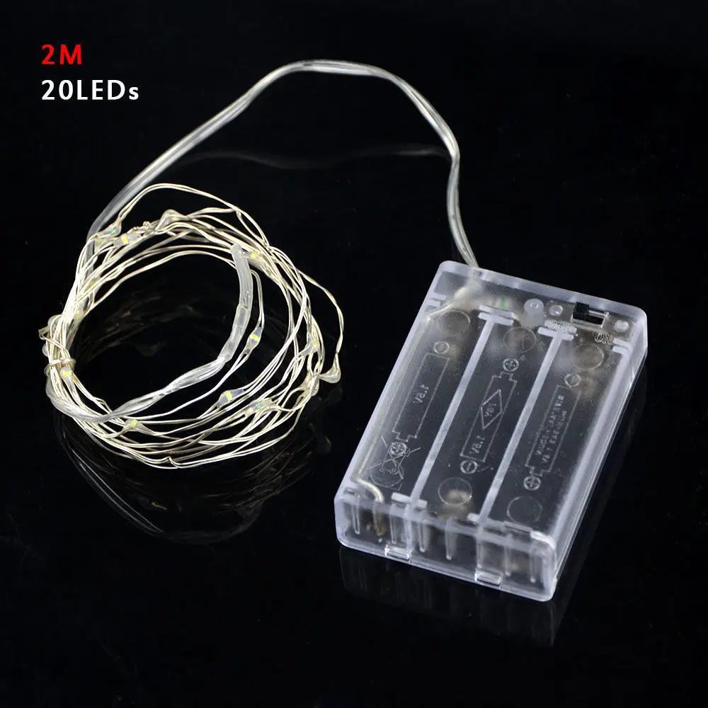 5M 10M LED Bendable Silver Wire Fairy String Lights Tree Branch Twigs 1A power