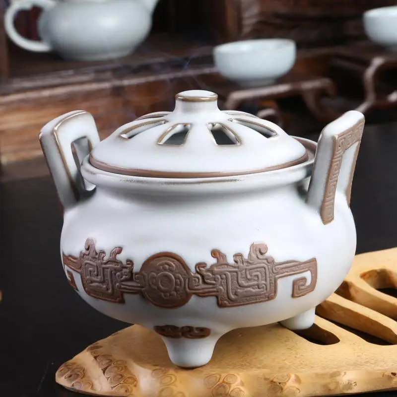 Friends ancient fuming furnace archaize embossed designs High-grade buddhist temple incense burner that occupy the home