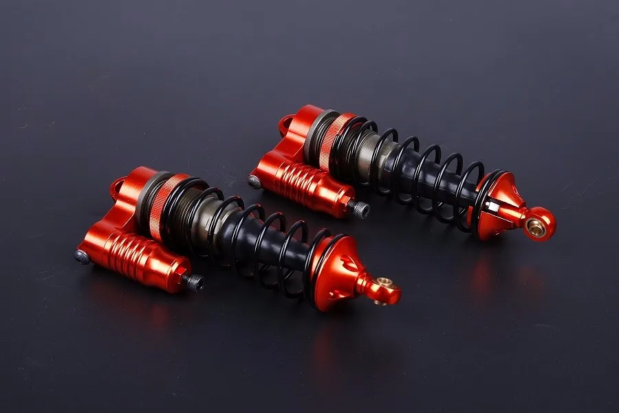 CNC Alloy Rear shocks absorbers set with buffer caps For Losi 5ive T Rovan LT King Motot X2