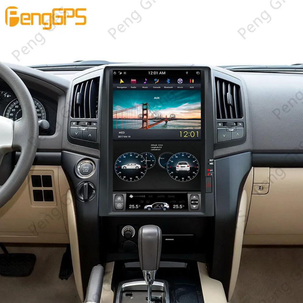 16'' Android 8.1px6 4+64gb Voice Control Built-in Carplay Car Radio For Toyota Land Cruiser Lc200 2008-2015 Gps Navigation