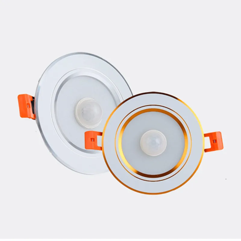 

PIR LED Panel Lamps Recessed Downlights Pir Infrared Motion Sensor 5W 7W 9W 12W 220V LED Ceiling Bulb For Emergency Lighting