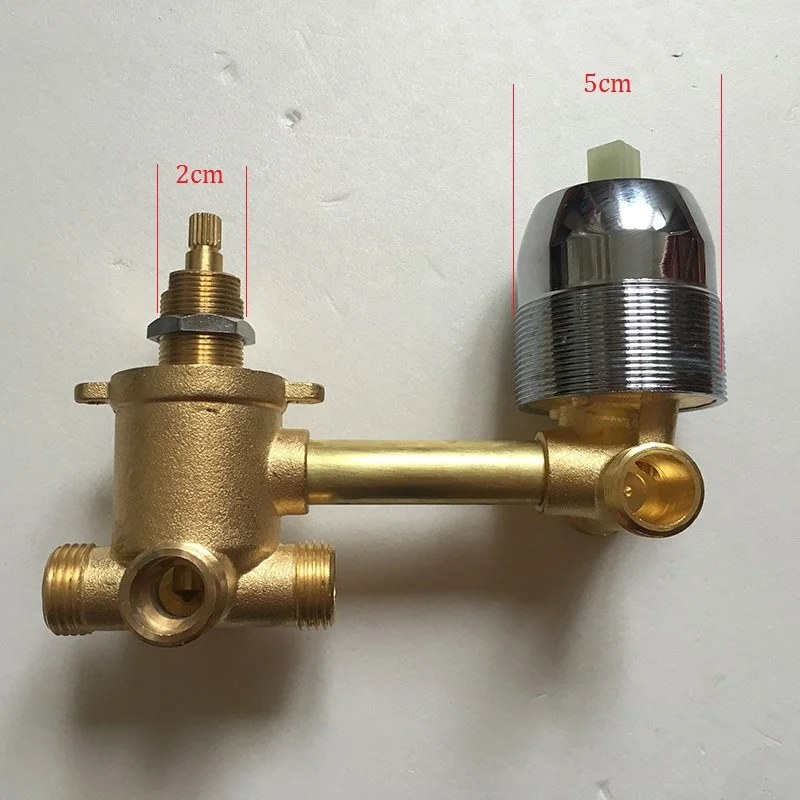 Imagem -03 - Mttuzk Torneira de Parede Saídas Chuveiro de Bronze com Parafuso e Torneiras para Intubação Válvula de Mistura de Banheiro