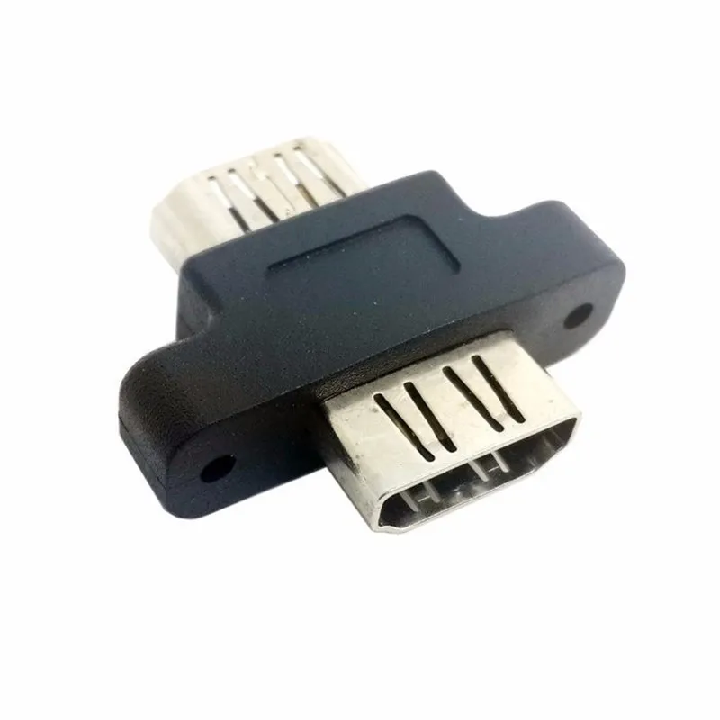 Adaptador acoplador extensor de extensión hembra a HDMI 1,4, compatible con HDMI, con orificios para montaje en Panel