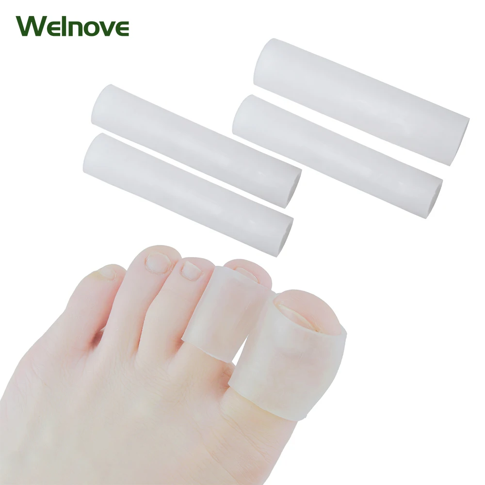 Silicone Thumb Protector Gel Tube Big Finger Feet Protector Finger Sets Long Corn Set Separator Foot Care Corn Blisters Callus