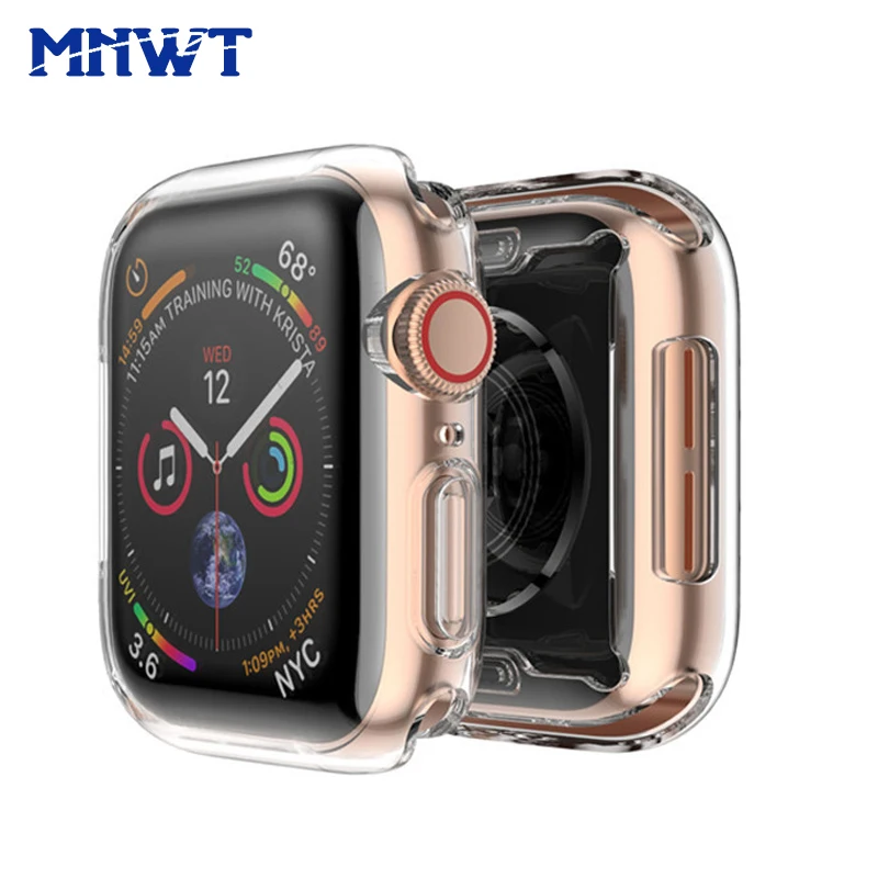 MNWT Soft And Slim Case for Apple Watch 38mm/42mm TPU Screen Protector Cover for iwatch Watch Series 1 2 3 All-around Protect