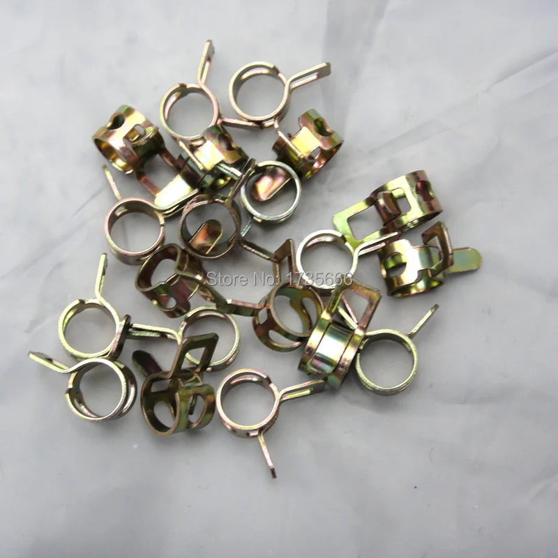 

(500PCS) 10mm Spring Car Oil Water Hose Pipe Tube Clamp Fastener air hose tube fuel pipe Universal fit size