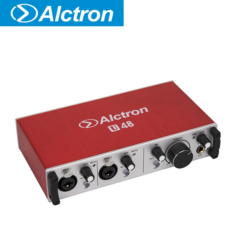 Профессиональный аудиоинтерфейс Alctron U48, используемый для преобразования сигнала от A до D или D до A.