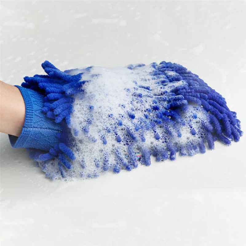 Car Wash Gloves Cleaning Sponge Towel Ultrafine Fiber for Renault Koleos Clio Scenic Megane Duster Sandero Captur Twingo