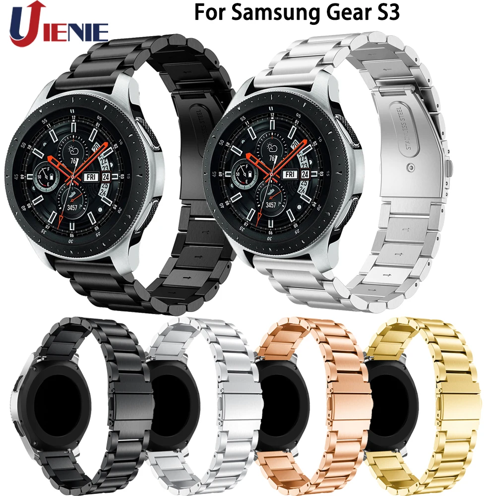 สแตนเลสสายนาฬิกาสำหรับ Samsung Gear S3/Galaxy นาฬิกา 46mm สมาร์ทนาฬิกา 22 มม. สร้อยข้อมือสำหรับ Huawei Watch GT