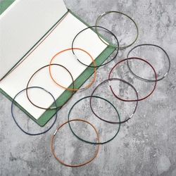 Corde de reliure élastique pour journal de voyage, bande de caoutchouc, sangles de reliure exécutives, plusieurs couleurs, 1.5mm, 5 pièces par paquet