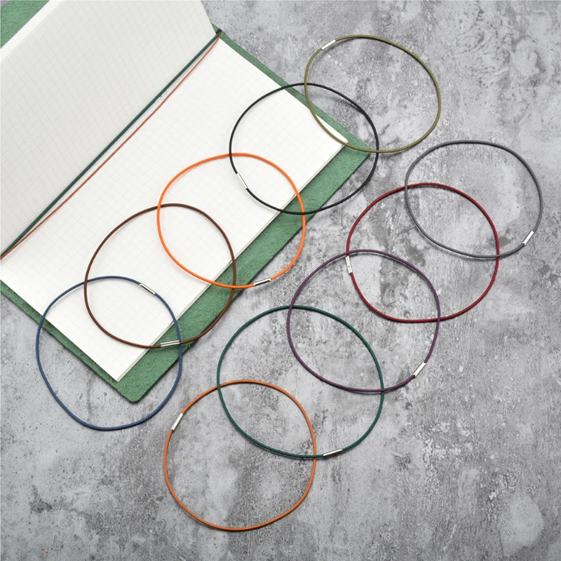 5pcs/ pack Travel Diary Inside Page Binding Rope Elastic Rope Rubber Band Diary Making Binding Straps in Multiple Colors 1.5mm