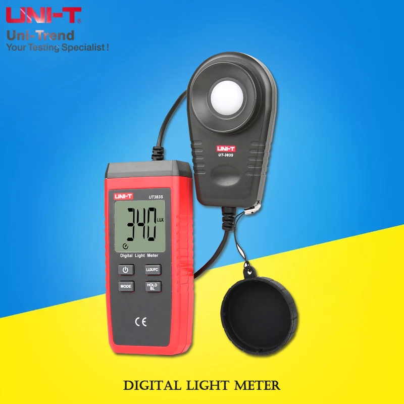 UNI-T UT383S Digital Light Meter; industrial / civilian portable split illuminometer / lux meter / photometer