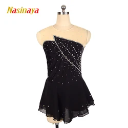 Nasinaya Figure Skating Dress Customized Competition Women's Children's Rhythmic Gymnastics Red and Blue Clothing