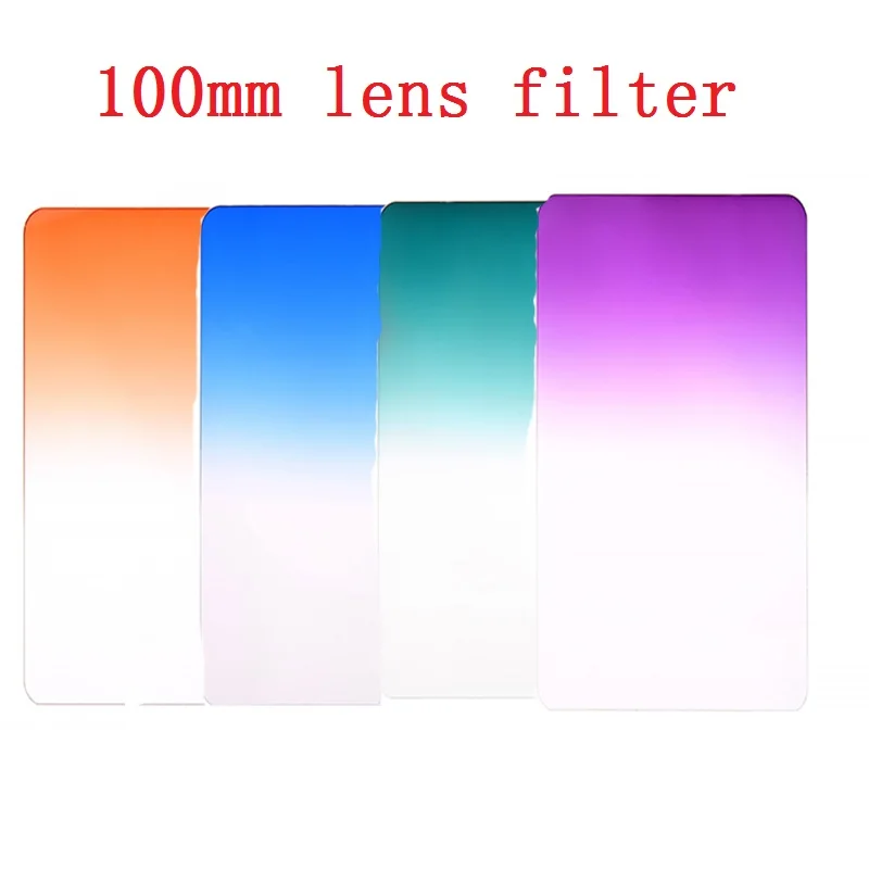 Camera Z Series Square Filter 100*145mm Graduated Purple Blue Orange Green Color filter 100mm Lens Filter for canon nikon sony