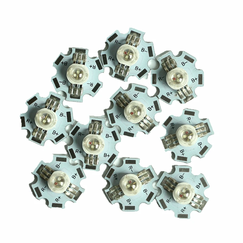 10-1000Pcs/Lot Real Full Watt 1W 3W High Power LED Lamp Bulb Diodes SMD 2.0-3.6V RGB LED Chip For Spotlight Downlight DIY Beads