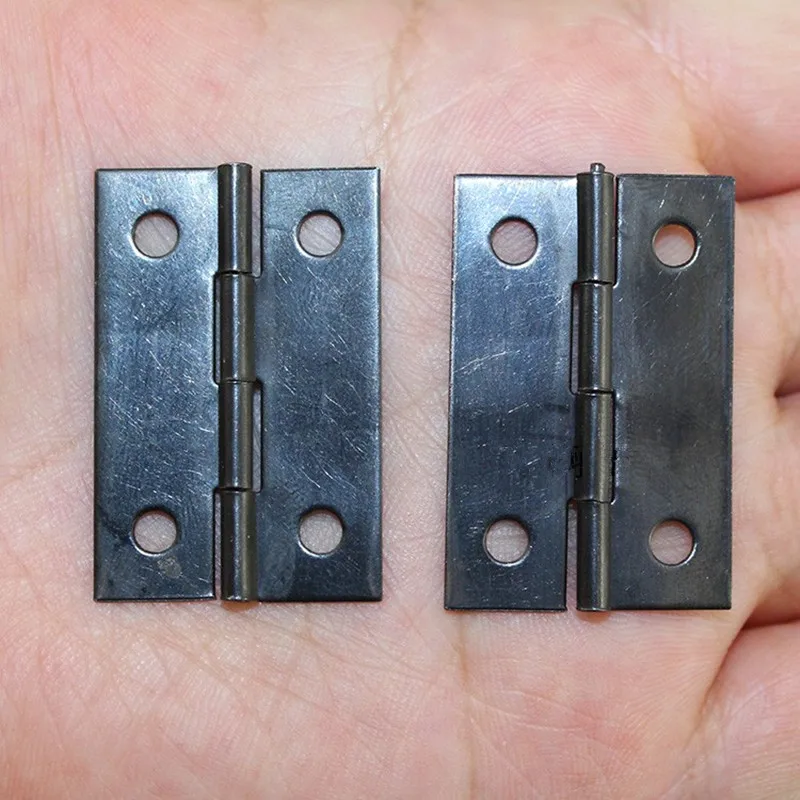 Black Iron Cabinet Door Luggage Hinge,4 Holes Decor Hinges,Furniture Decoration,Chinese Antique Vintage Old Hinge,35*22mm,50Pcs