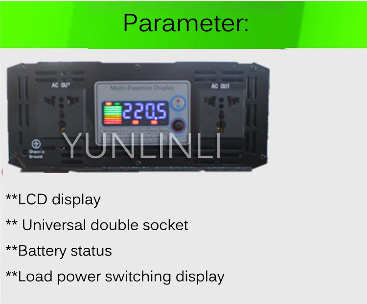 Pure Sine Wave Inverter 2000W  Car Power Inverter Power Supply 220V AC Transformer CJ-2000W