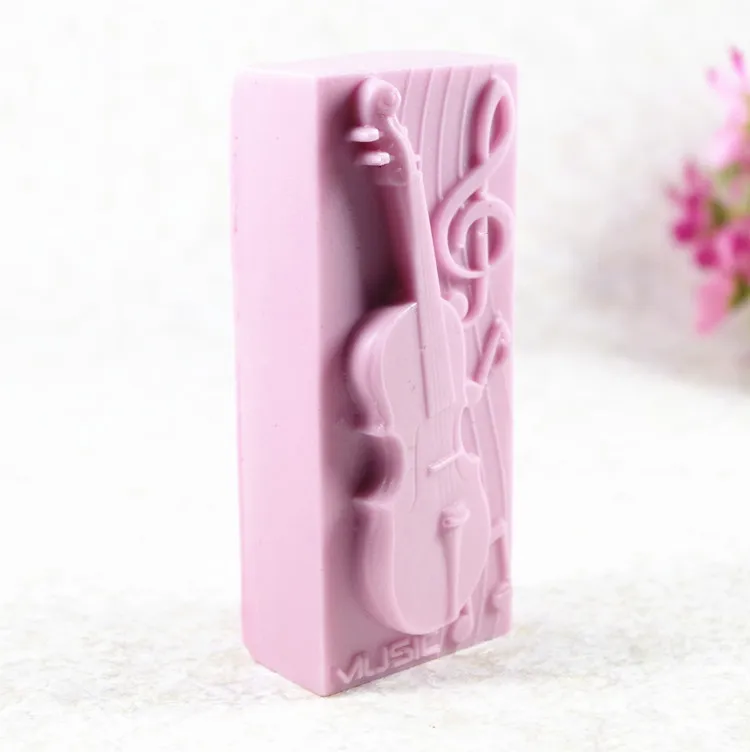 violin Mold S486 Craft Art Silicone 3D Soap Mold Craft Molds DIY Handmade Candle Molds