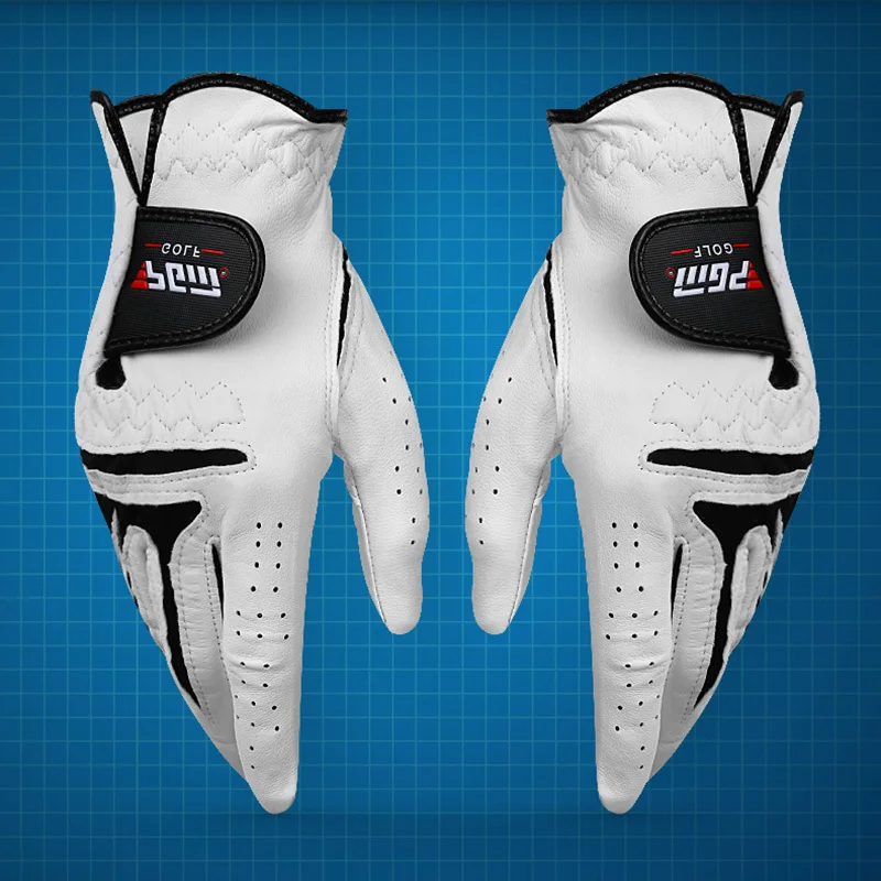 

2017 New PGM Authentic Men's Golf Gloves Breathable Leather Sheepskin Left Right Hand Anti-skid Beginner Practice