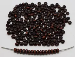 1000 Brown 4mm Round Wood Seed Beads~Wooden Spacer Beads