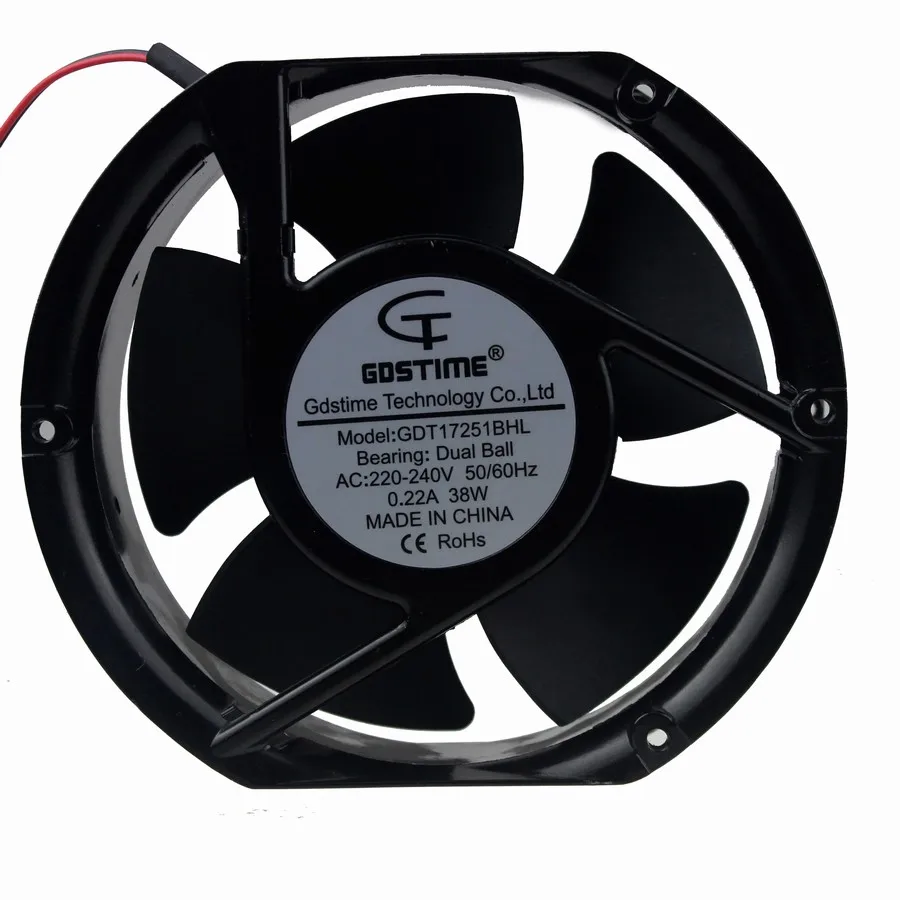 3PCS Gdstime 170mm Fan AC 220V 240V Axial 17251 Industrial Case Cooling Fans