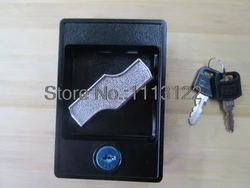 Shelf Luxury Lock wardrobe Lock can fix with long rod Industrial Lock Locking Handle Black Panel Lock 1 PC