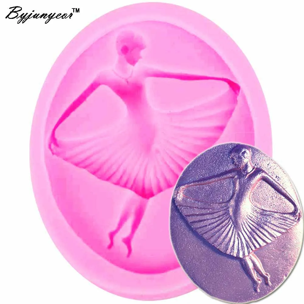 Ballet Girl Dancing Silicon Molds For Cookie Baking Fondant 3d Pastry Moulds Wedding Decorations Silicone Kitchen Accessories