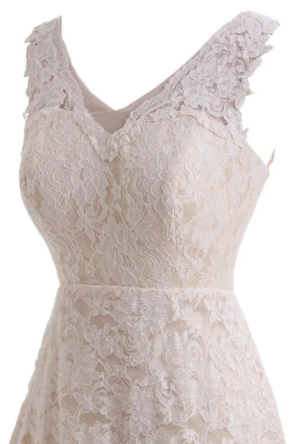 Robe De mariée asymétrique en dentelle Vintage, vêtement grec bon marché, tenue De plage, collection 2023