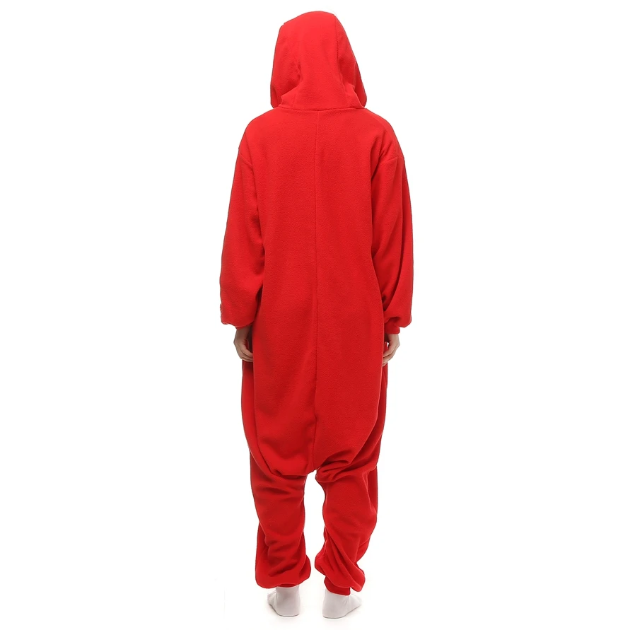 성인 폴라 플리스 키 구루 미 엘모 의상 여성 만화 동물 Onesies pyjama 남자 할로윈 카니발 파티 점프 슈트 의류