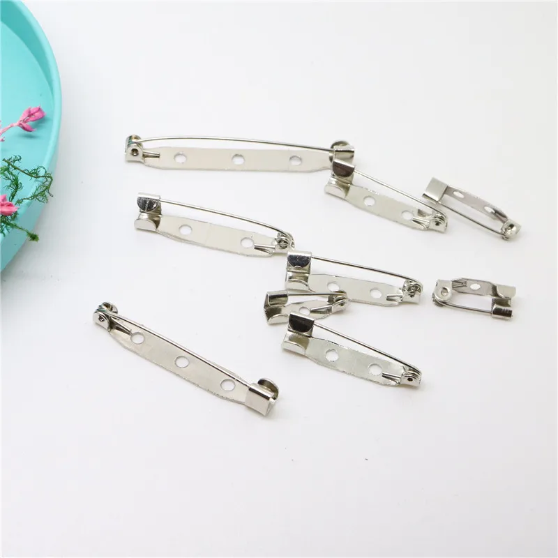 1000pcs  38mm  Safety Lock Back bar Pin DIY brooch base,  Brooch Back Base With Safety Pin use for brooch and hair jewelry