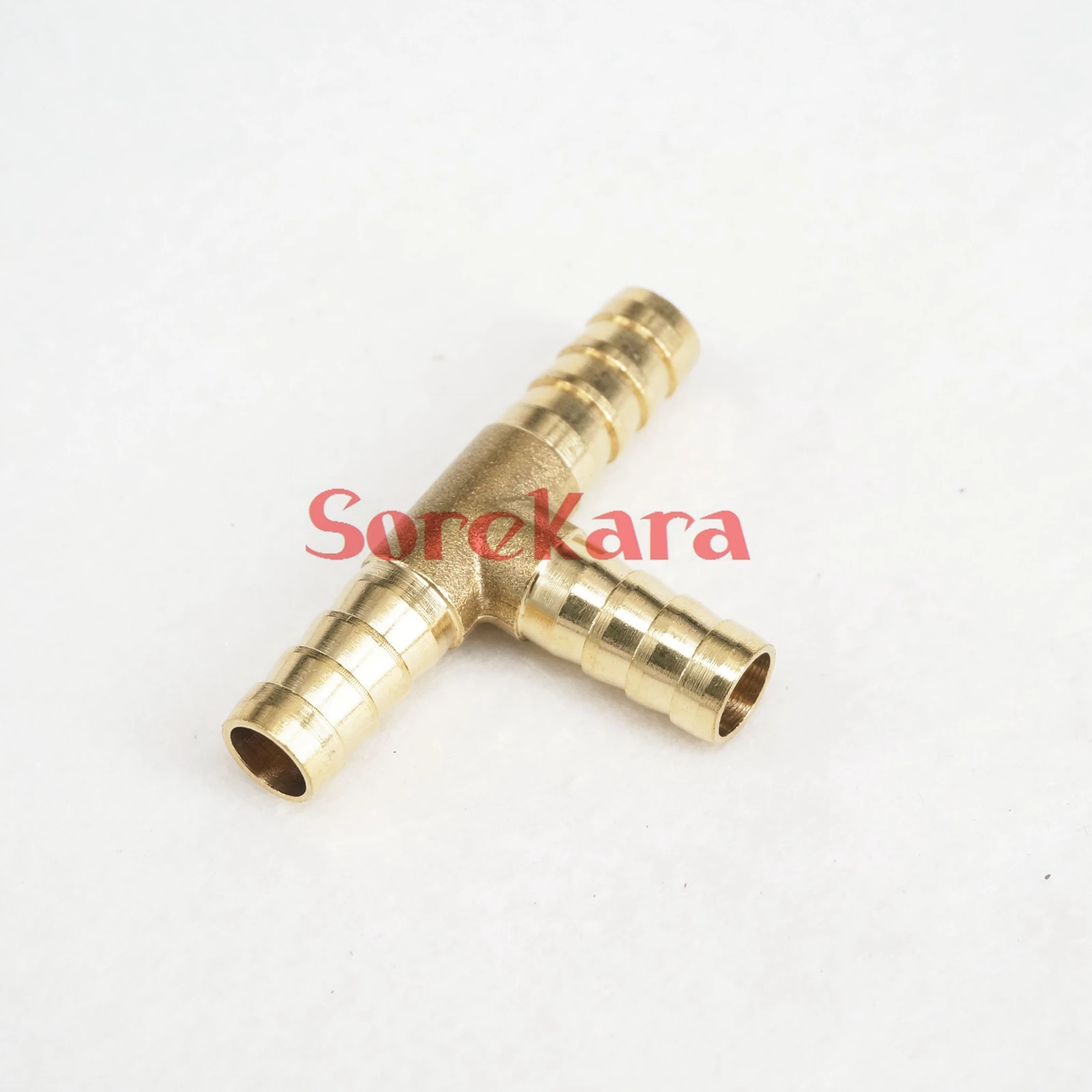 

Hose Barbed I/D 6mm Tee 3 Ways Brass coupler Splicer Connector fitting for Fuel Gas Water