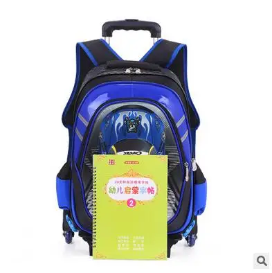 kids School Bags On wheels Trolley School backpacks wheeled backpack kid\'s School Rolling backpack for boy Children Travel bags