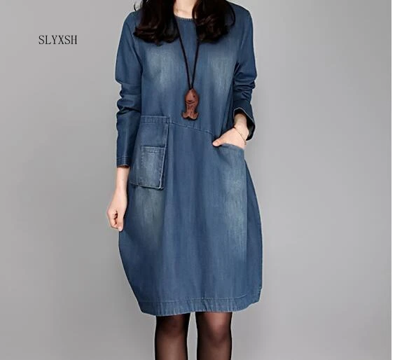 new Pregnant Women denim dress blue Summer Pregnancy Clothes Loose Plus Size fashion in the long section Maternity Dresses