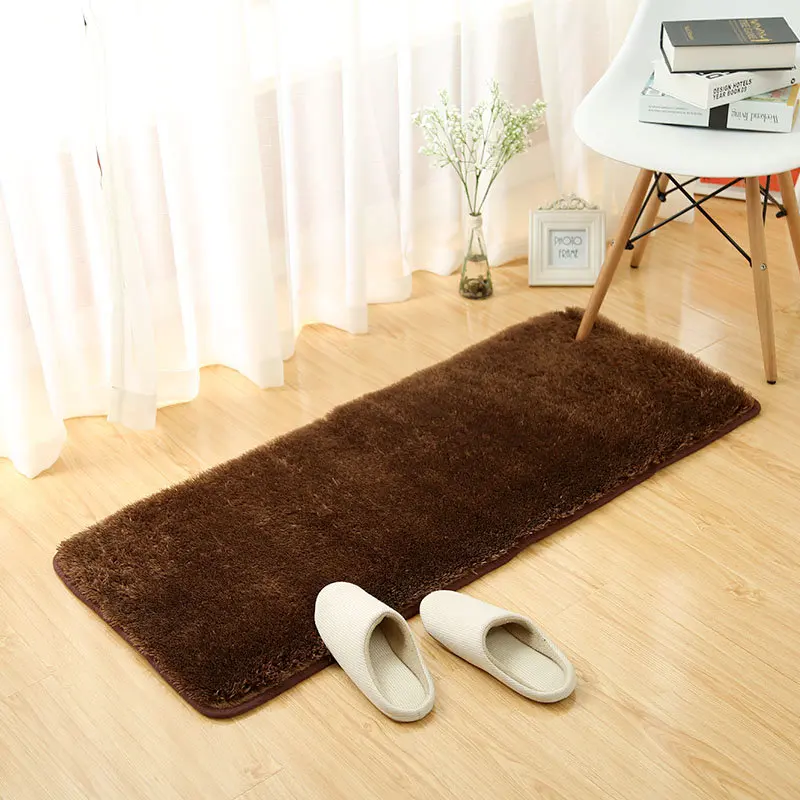 Absorbent Bathroom Mat Soft Shaggy Living Room Floor Carpet Area Rug Plush Bedside Foot Pad Bedroom Doormat 40*60/50*80/50*120cm