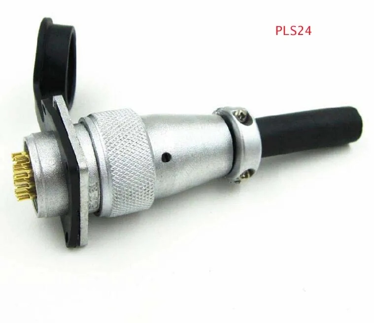 1PC PLS24-10/12/19 Waterproof 10/12/19 Pins Aviation Circular Connector AC 250V 7A Head Diameter 24MM