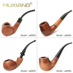 RU-MUXIANG High Quality 16 Types Hademade Tobacco Pipes Bent Rosewood Pipe For Smoking Free 10 Cleaning Tools ad0003-ad0020