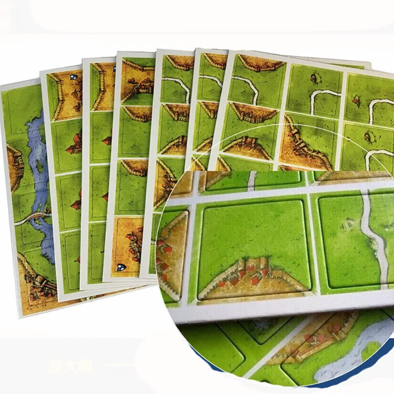 Carcassonne 5 in 1 ,2 in 1 Expand Board Game 2-5 Players For Family/Party/Gift Best Gift Funny Tile-placement Game